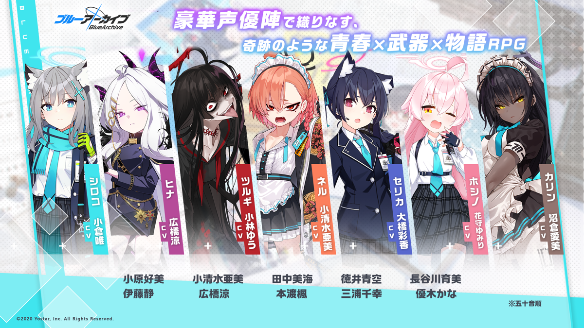 ブルーアーカイブ 豪華声優陣とキャラクターラインナップ紹介