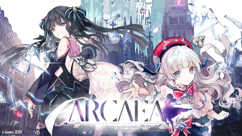 Arcaea（アーケア）公式アートワーク、タイトルロゴと二人の主人公