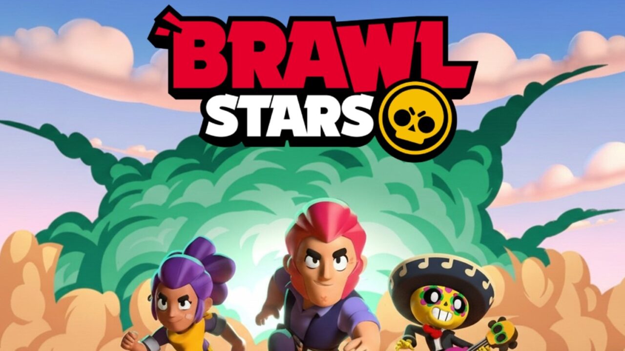 ブロスタ 公式ロゴビジュアル、BRAWL STARSのタイトルロゴとキャラクターたち