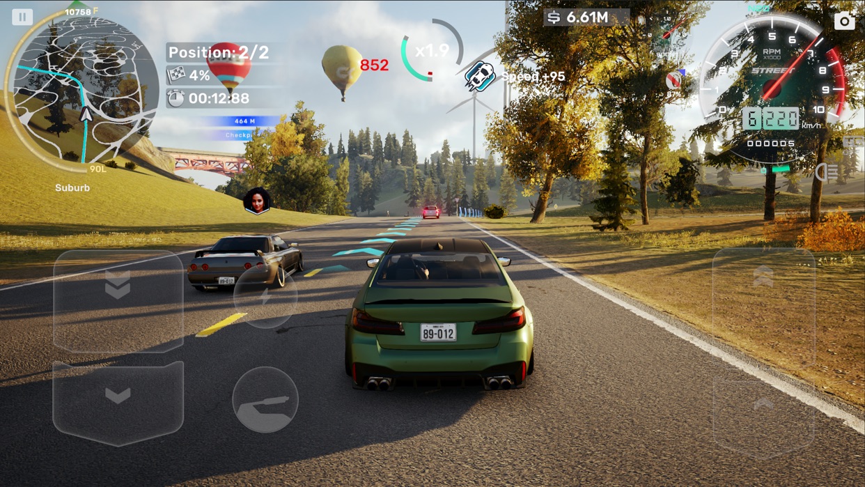 CarX Street オープンワールドを自由に走行するレース画面