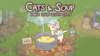 猫とスープ 公式サイトのタイトルロゴ「CATS & SOUP」バナー画像