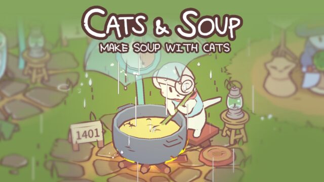 猫とスープ 公式サイトのタイトルロゴ「CATS & SOUP」バナー画像