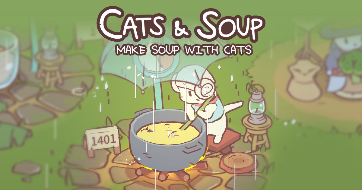 猫とスープ 公式サイトのタイトルロゴ「CATS & SOUP」バナー画像