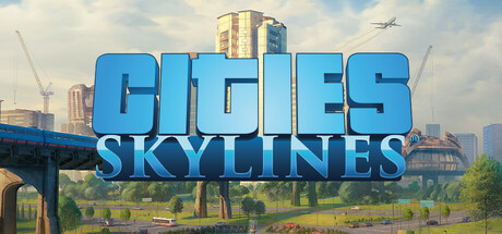 Cities: Skylines 公式ヘッダー画像に描かれた現代的な高層都市の夜景