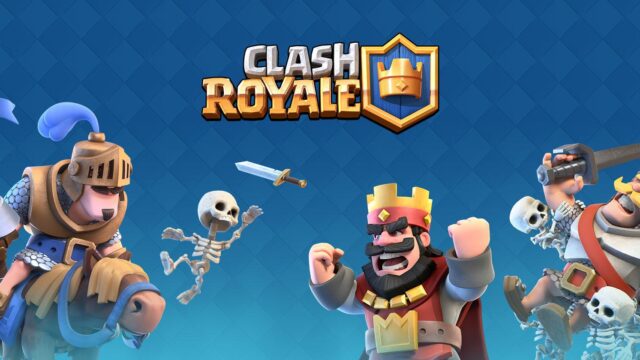 クラッシュ・ロワイヤル（Clash Royale）公式キービジュアル、タイトルロゴが中央に大きく配置