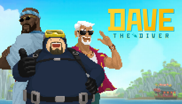 デイヴ・ザ・ダイバー 公式Steamカプセル画像 タイトルロゴが中央に大きく配置
