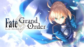 Fate/Grand Orderのタイトルロゴとキャラクタービジュアル