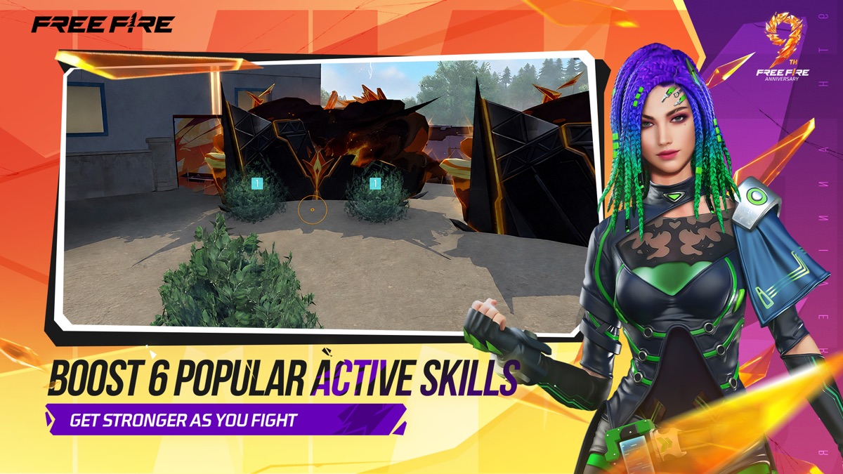 Free Fire キャラクタースキルを発動する場面