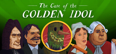 The Case of the Golden Idolの公式ヘッダー画像、事件関係者たちのイラスト