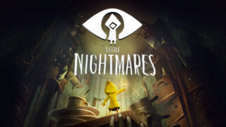 Little Nightmares 公式タイトルロゴ、目のマークとLITTLE NIGHTMARESの文字が中央に大きく配置されたキーアート