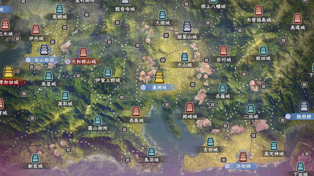 信長の野望 覇道 清洲城周辺を描いた戦国勢力図