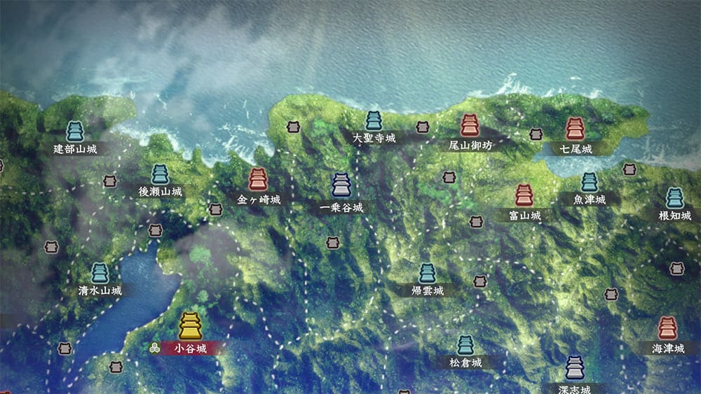 信長の野望 覇道 越前・北陸地方を描いた戦国勢力図