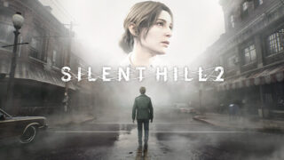 SILENT HILL 2 リメイク版 公式カプセル画像、霧の街に浮かぶタイトルロゴ