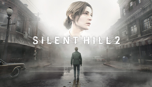 SILENT HILL 2 リメイク版 公式カプセル画像、霧の街に浮かぶタイトルロゴ