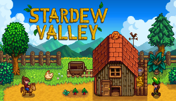 Stardew Valley スターデューバレー STARDEW VALLEYのロゴが大きく描かれた公式アートワーク