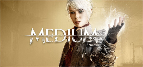 The Medium 公式ヘッダー画像、現実と霊界の狭間に立つ主人公マリアンヌ