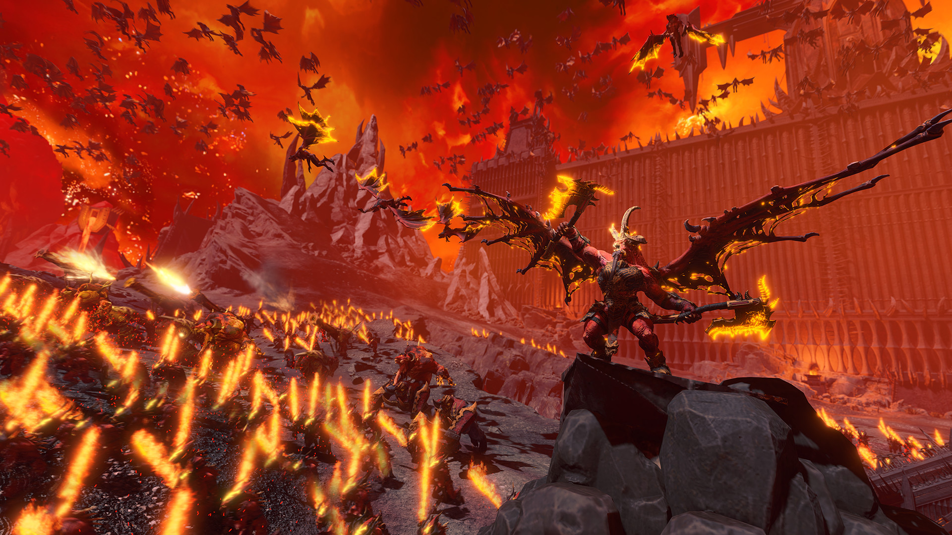 トータルウォー：ウォーハンマーIII 混沌の悪魔プリンスと大量の飛行デーモンが渦巻く終盤の戦場