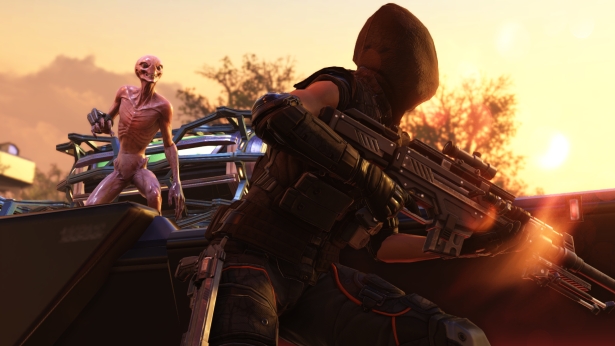 XCOM2 兵士とエイリアンが交戦する戦闘シーン