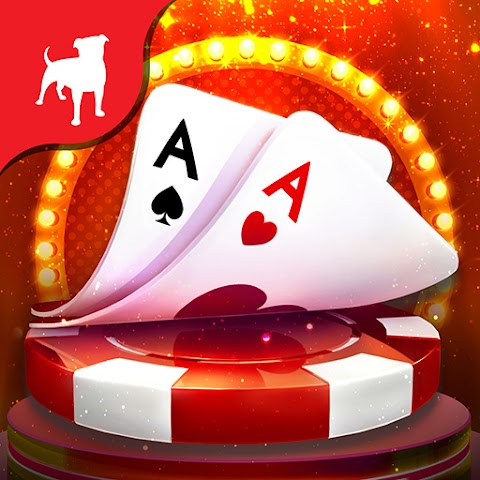 Zynga Poker Texas Holdemの公式アプリアイコン、ポケットエースとポーカーチップのデザイン